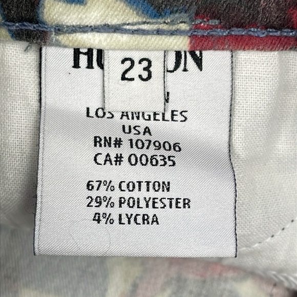 NWT Hudson Juliette Refine Super Skinny Jeans Red White Blue Snakeskin Low Rise - Picture 8 of 14